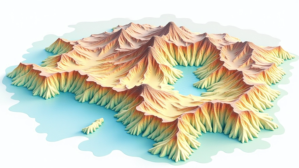 Geomorfologinis žemėlapis su spalvomis, rodantis skirtingus reljefo tipus — morenės, drumlino ir ežerai